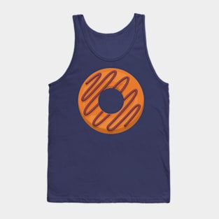 Orange Donut with Chocolate Dip Tank Top